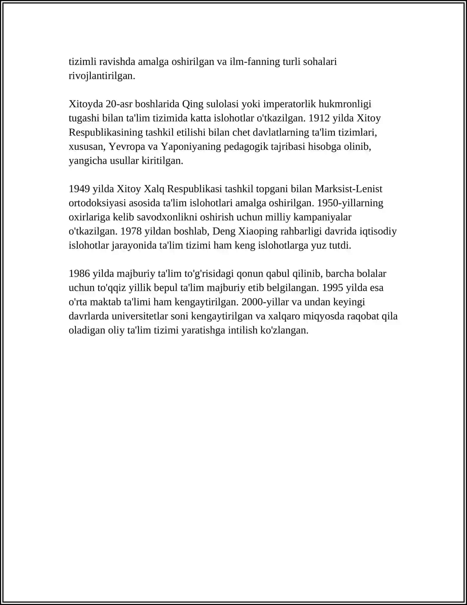 Xitoy ta'lim tizimi 4