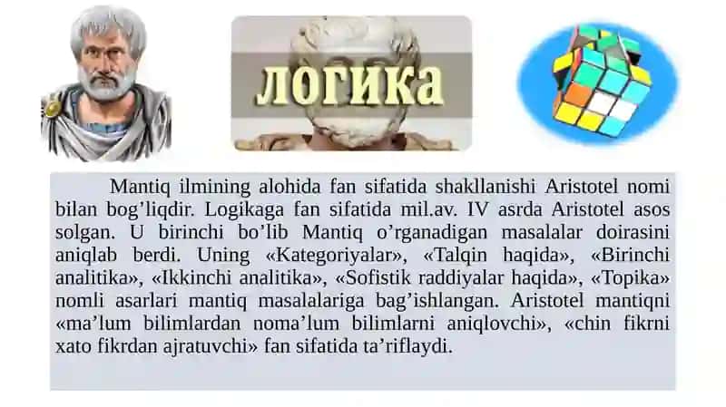 Falsafada mantiqning oʼrni 4