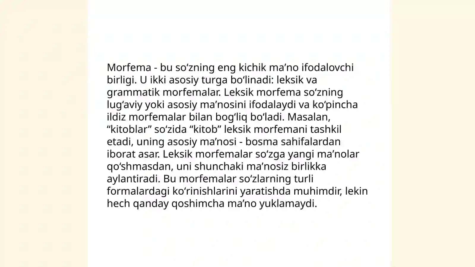 Morfemika. Morfema va uning turlari 4