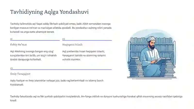 Tavhidiyning aql va vahiy haqidagi fikrlari 4