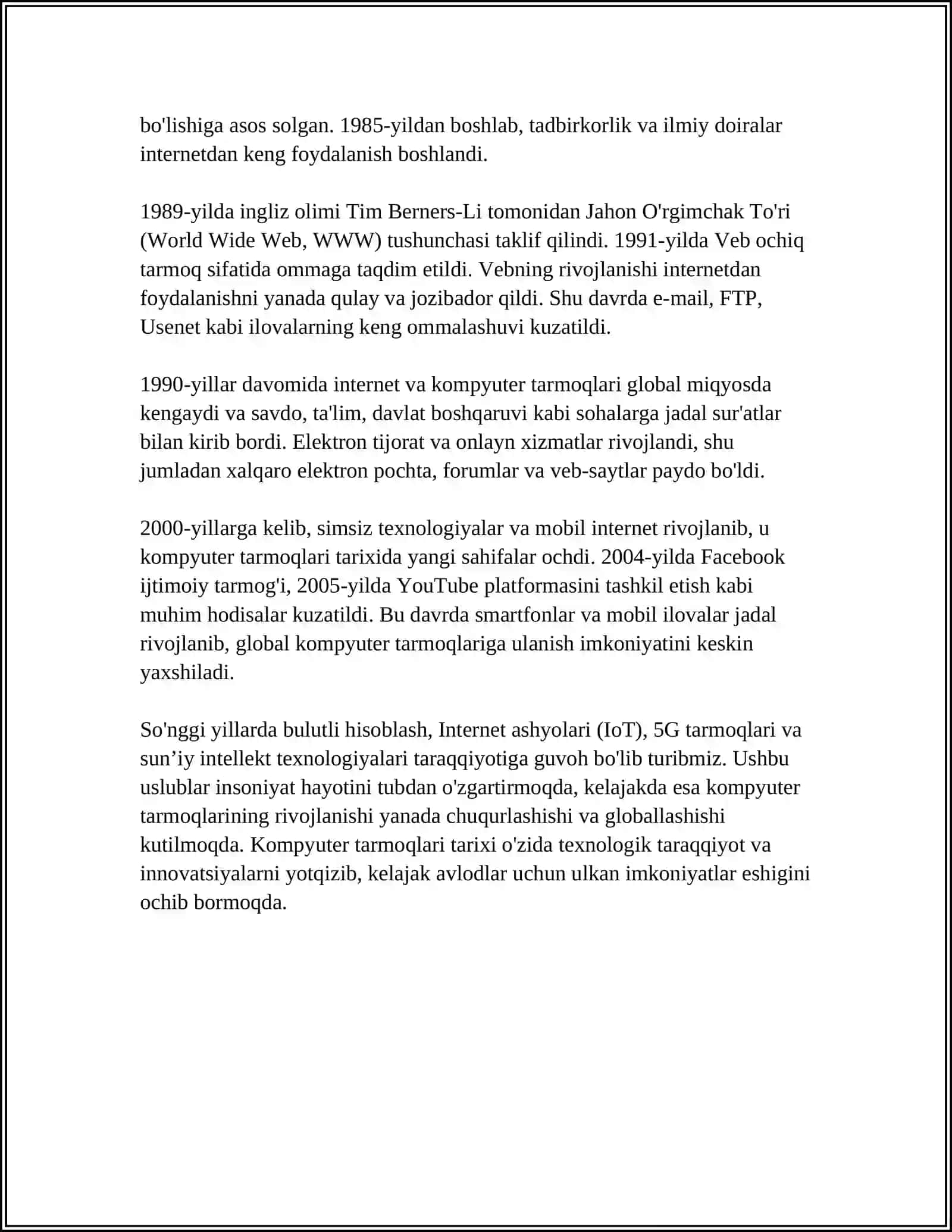 KOMPYUTER TARMOQLARINING ASOSIY ELEMENTLARI 4