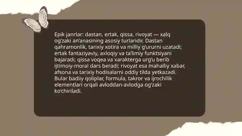 Xalq og'zaki ijodida an'anaviy obrazlar 4