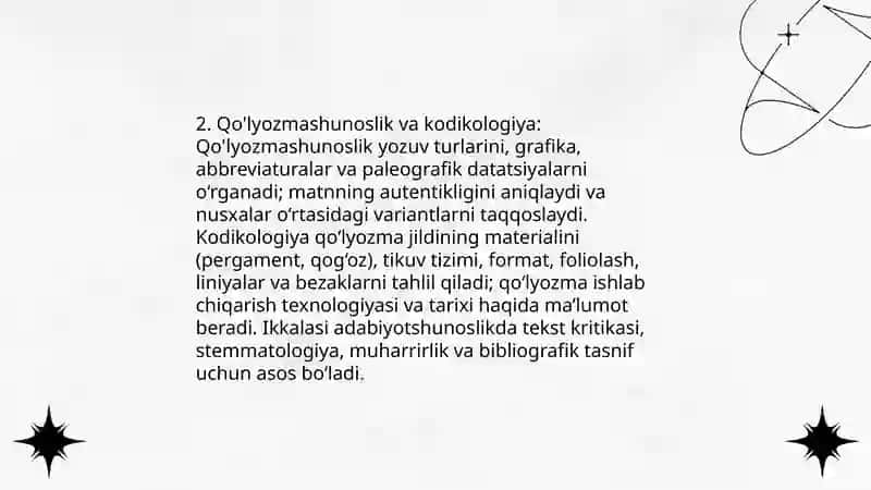 Adabiyotshunoslikning yordamchi sohalari 4