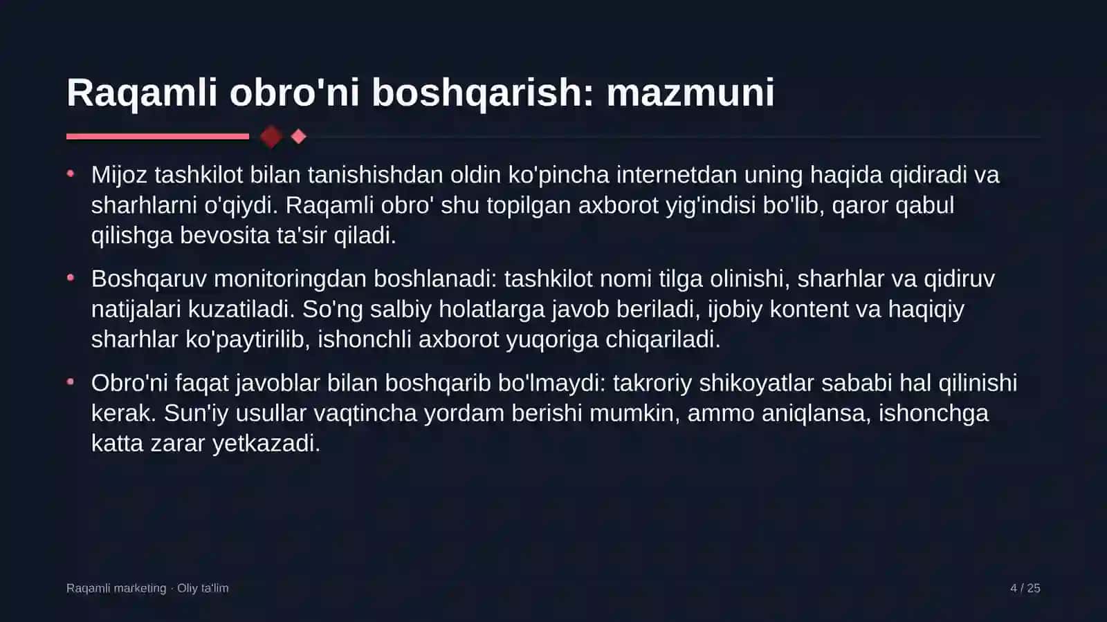 taksi xizmatida raqamli obro'ni boshqarish 7127 4