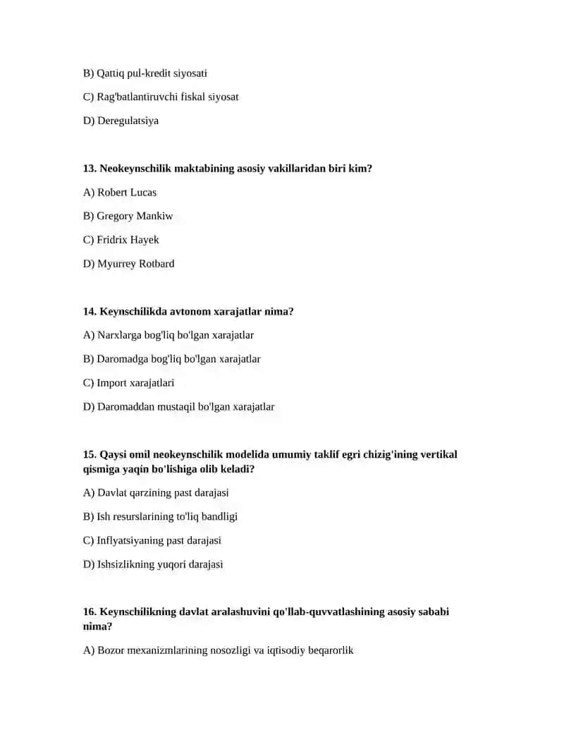 Keynschilik va neokeynschilik 4