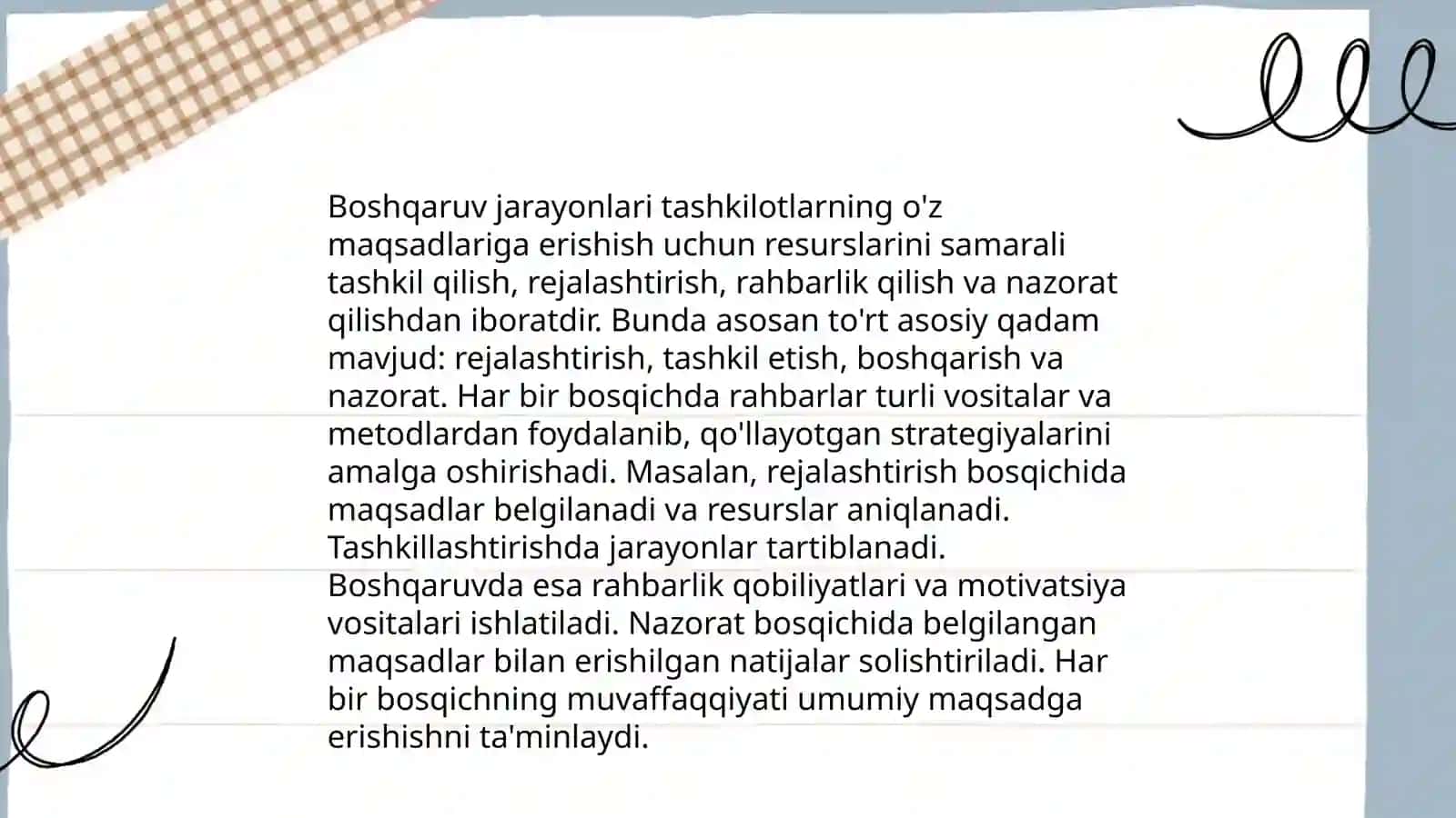 Tashkilotlar va ularni boshqarish 4