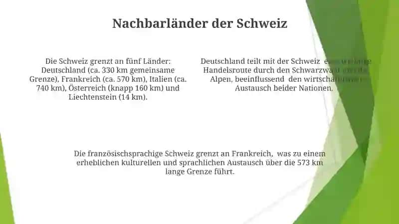 Geofrafische Lage der Schweiz Allgemeine überblick und Bevölkerung 4