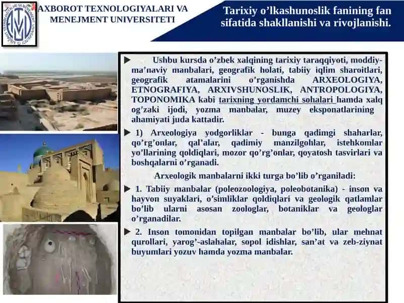Tarixiy o‘lkashunoslik fanining shakllanishi va rivojlaniishi tarixidan 4