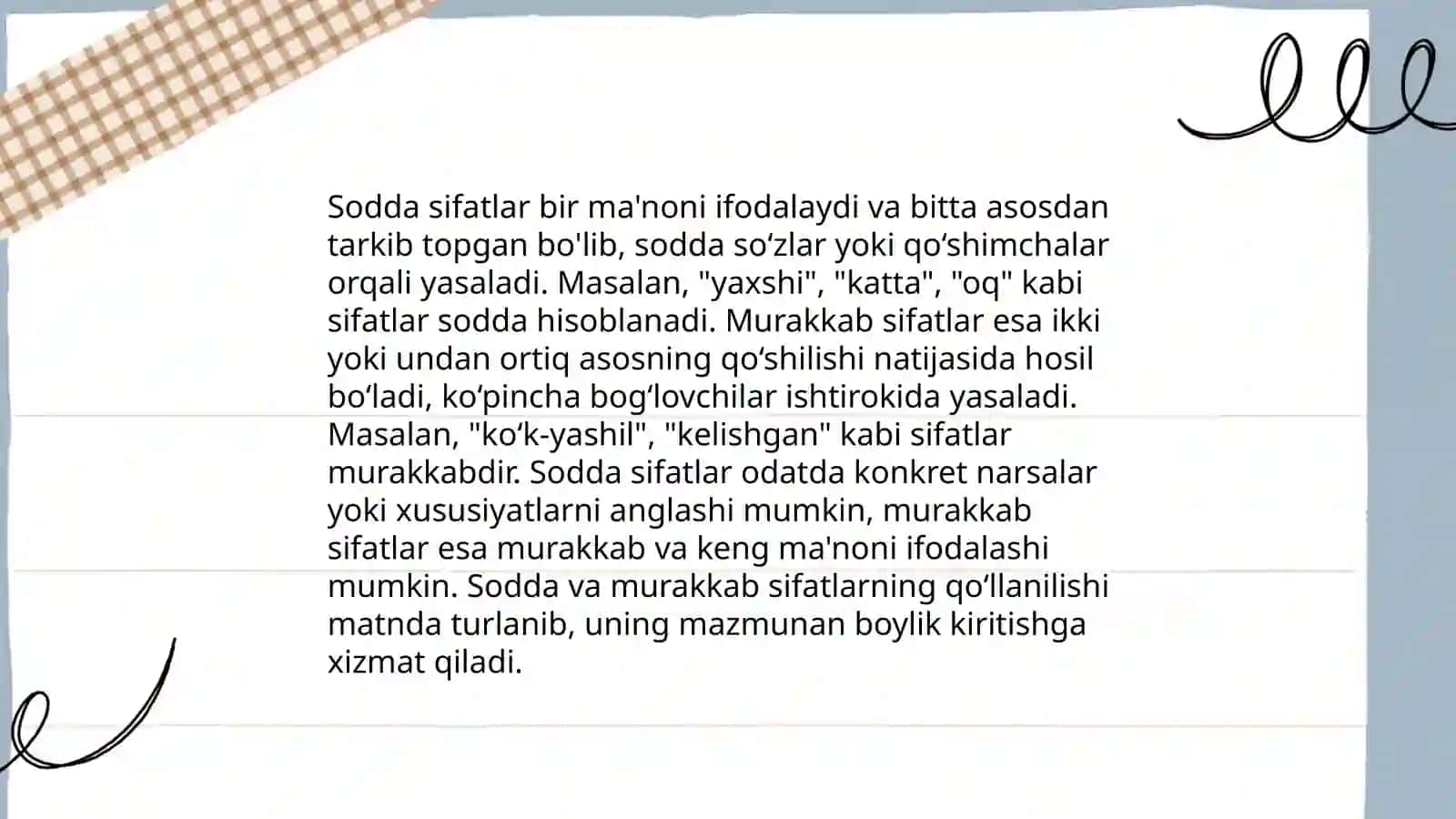 Sifat turlari 4