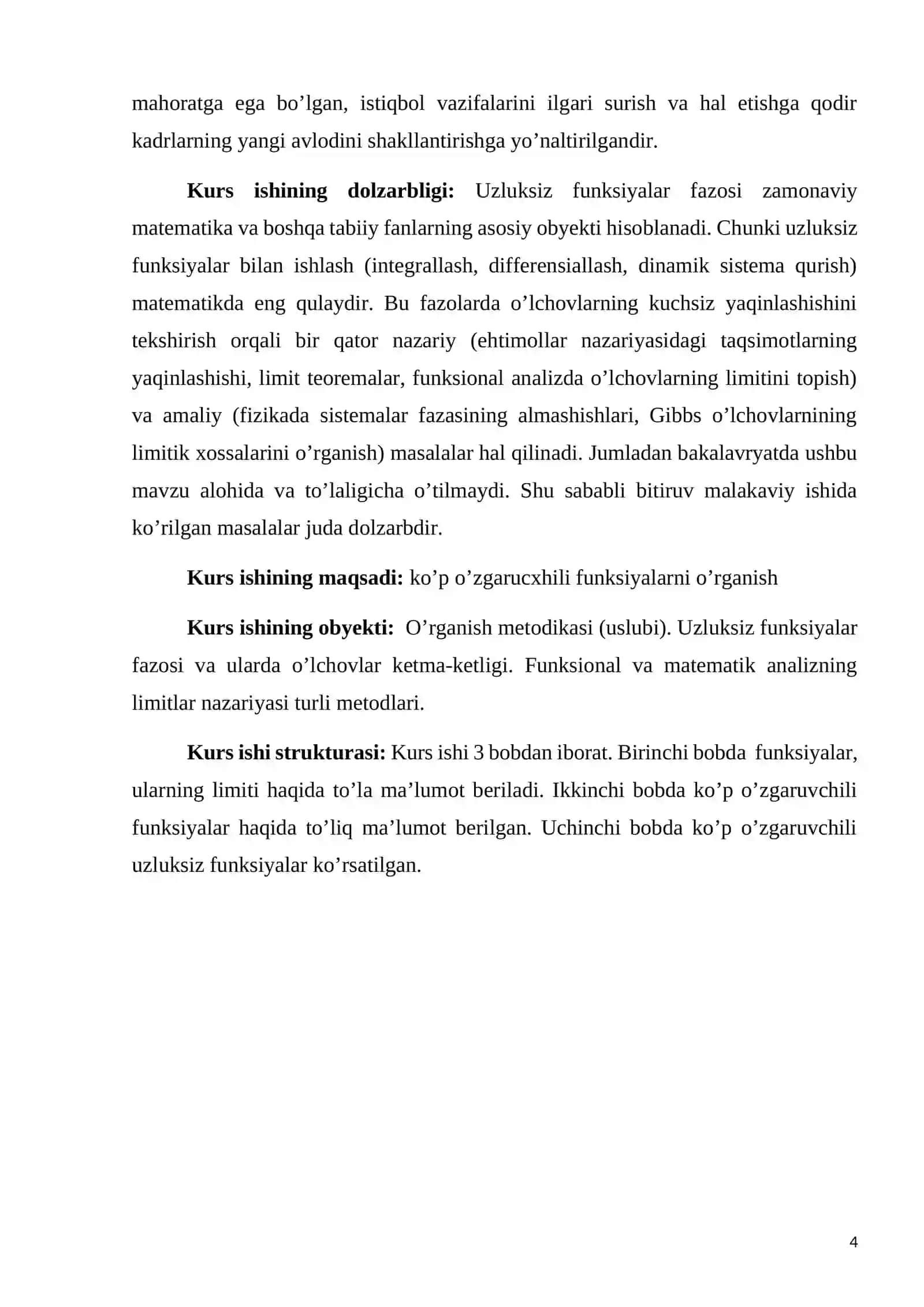 Kop O'zgaruvchi funksiyaning uzluksizligi 4