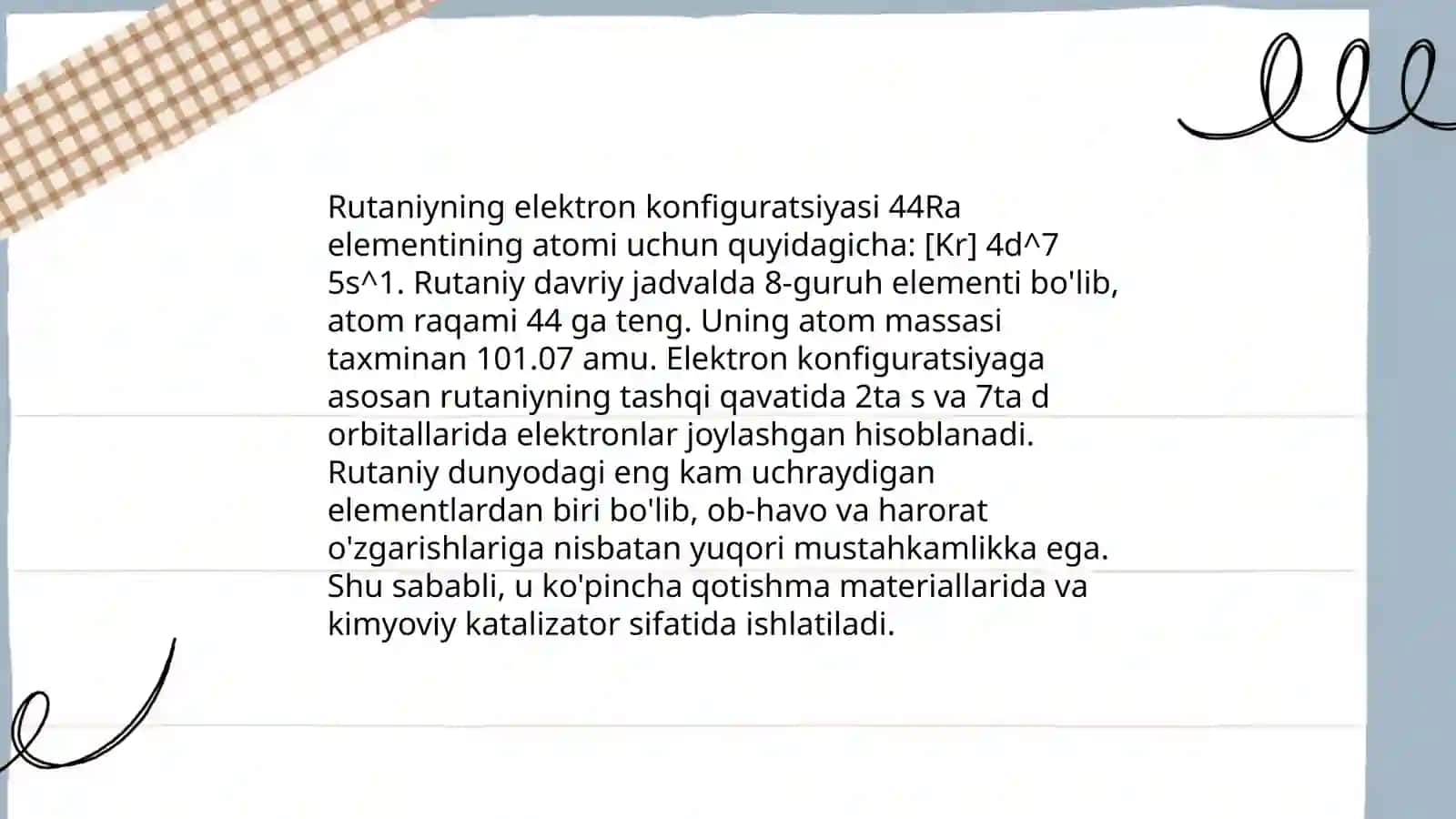 Rutaniy elementining kimyoviy xossalari 4