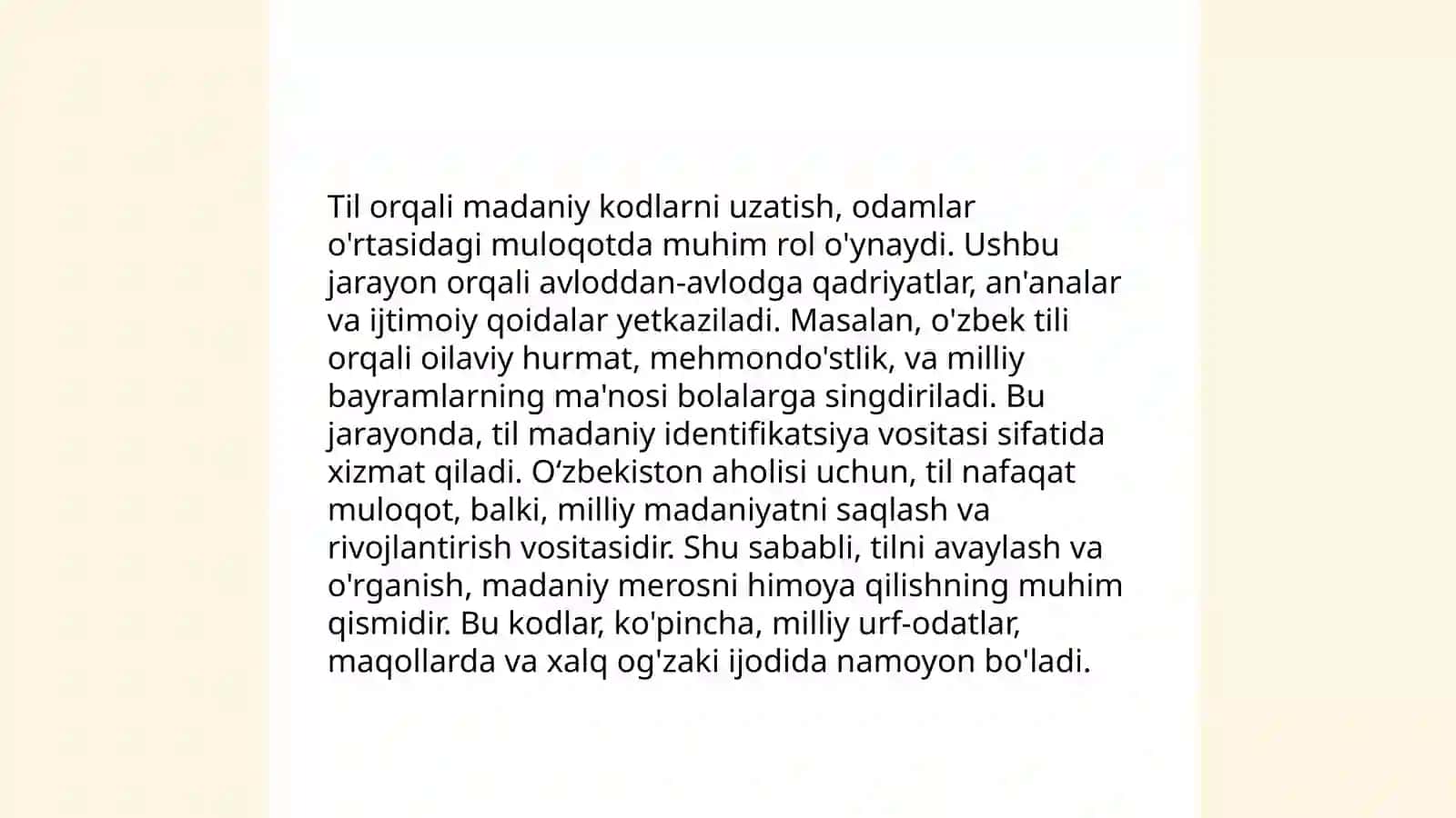 Til va madaniyatning oʻzaro aloqasi 4