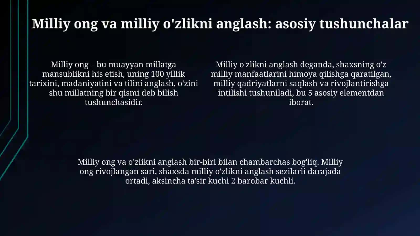 Milliy dinlarning Milliy ong va Milliy oz o'zini anglashdagi o'rni 4