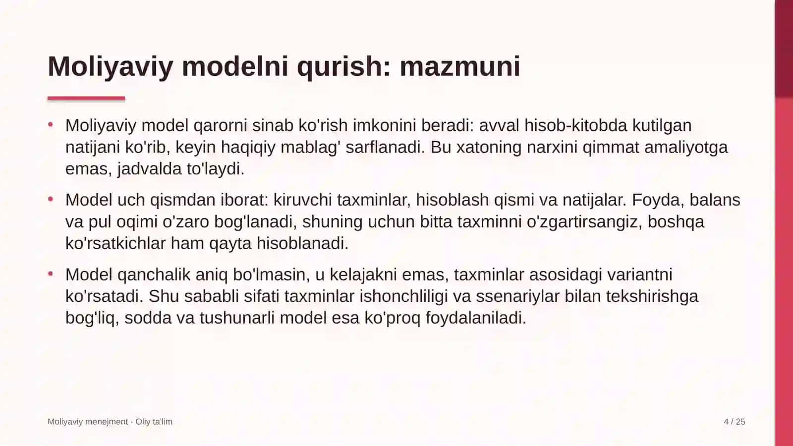 striming platformalarida moliyaviy modelni qurish 9291 4