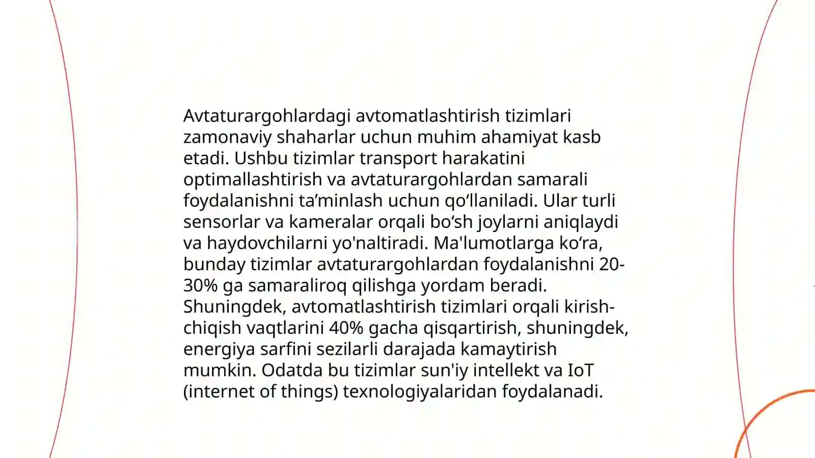 Avtaturargohlar infratuzilmasi 4