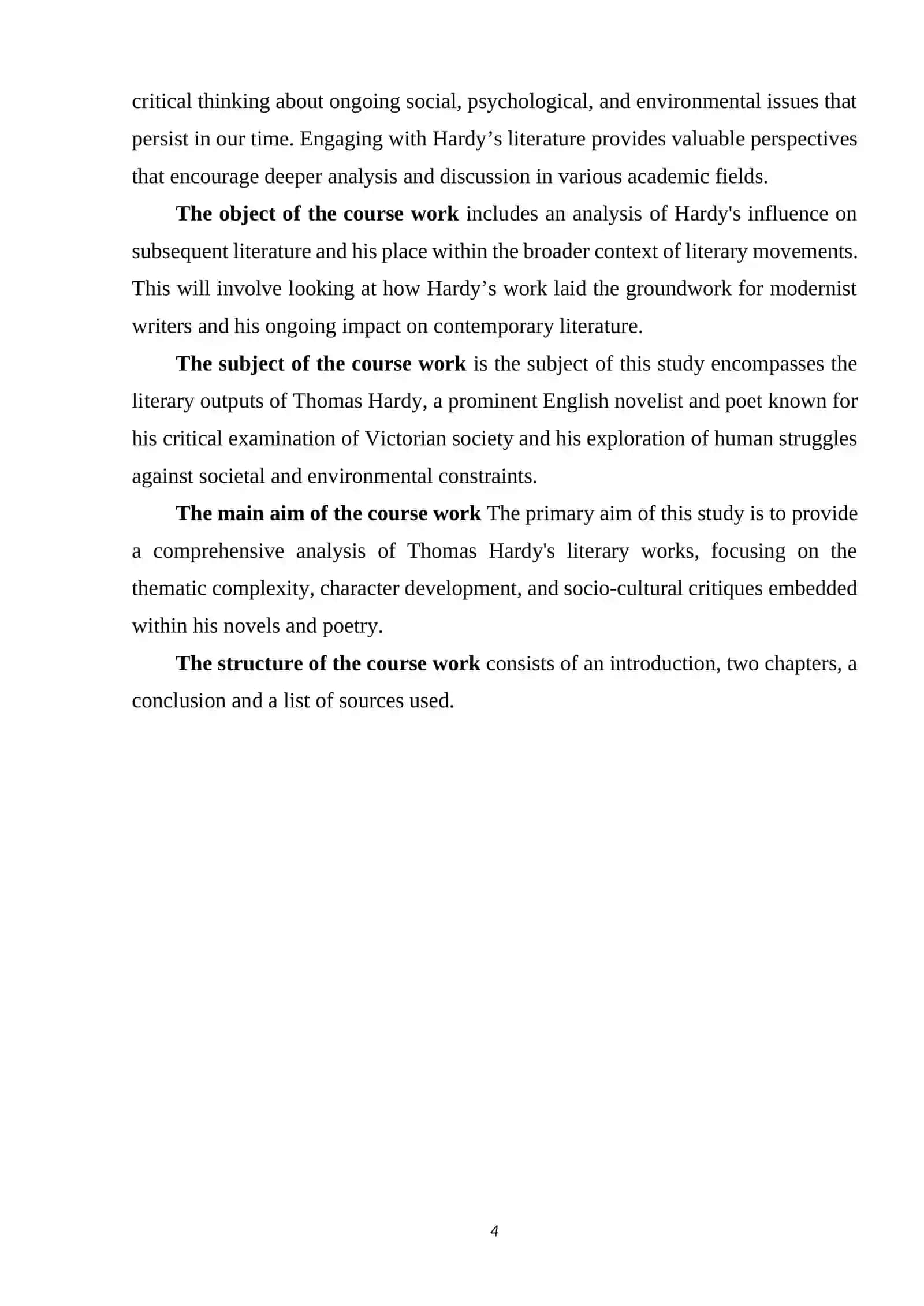 LITERARY WORKS OF THOMAS HARDY 4
