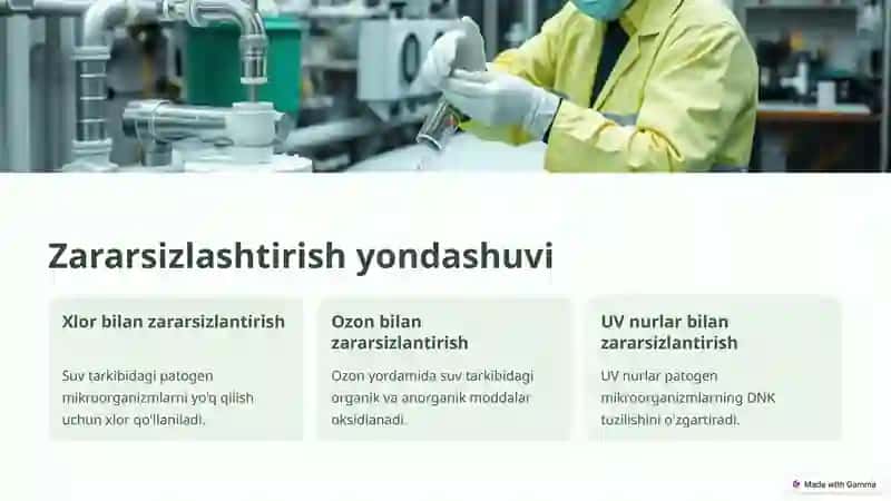 Ichimlik suvini yaxshilashdagi asosiy usullar 4