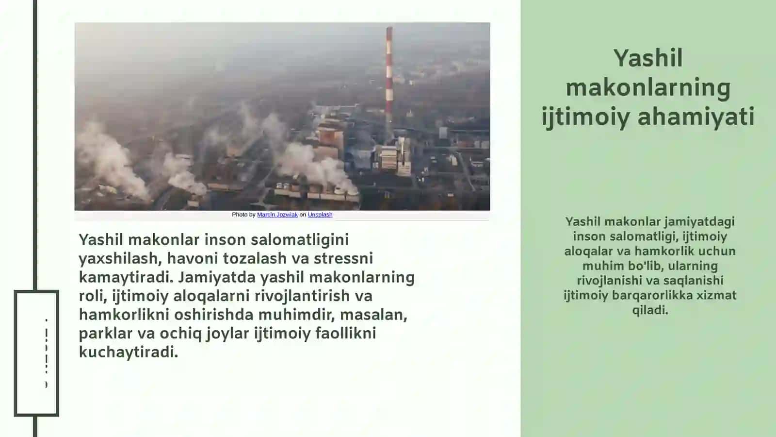 Yashil makonlarning ekologik va ijtimoiy ahamiyati 4