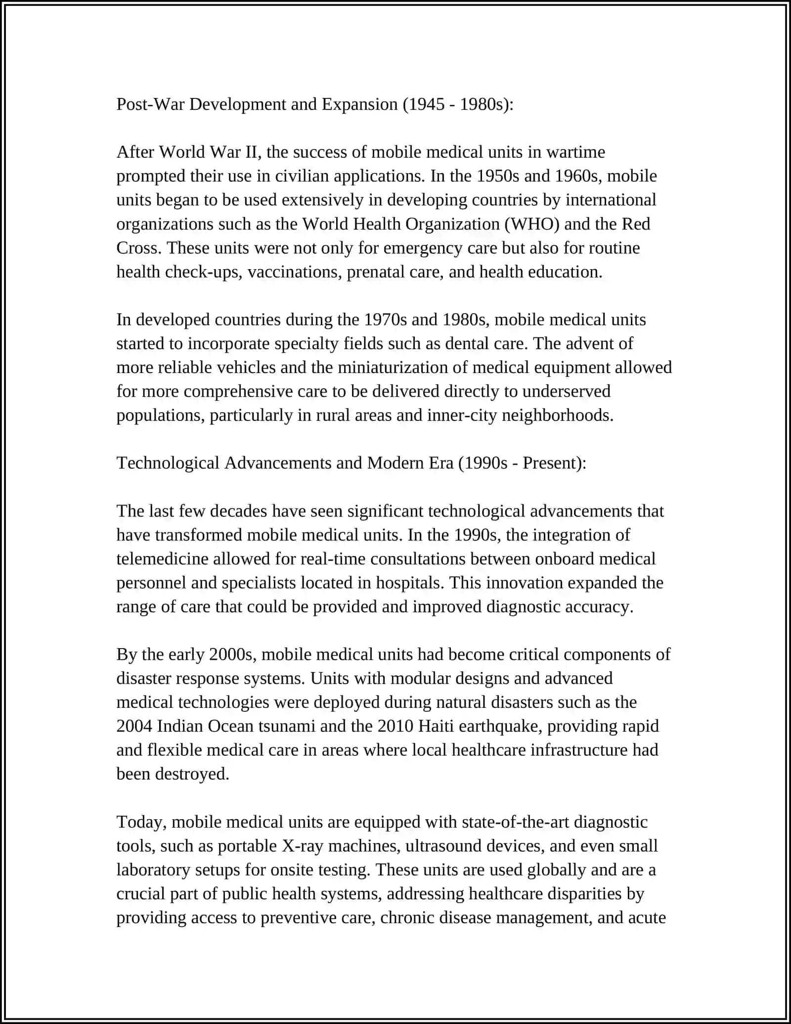 MOBILE MEDICAL UNITS THE WORLD 4