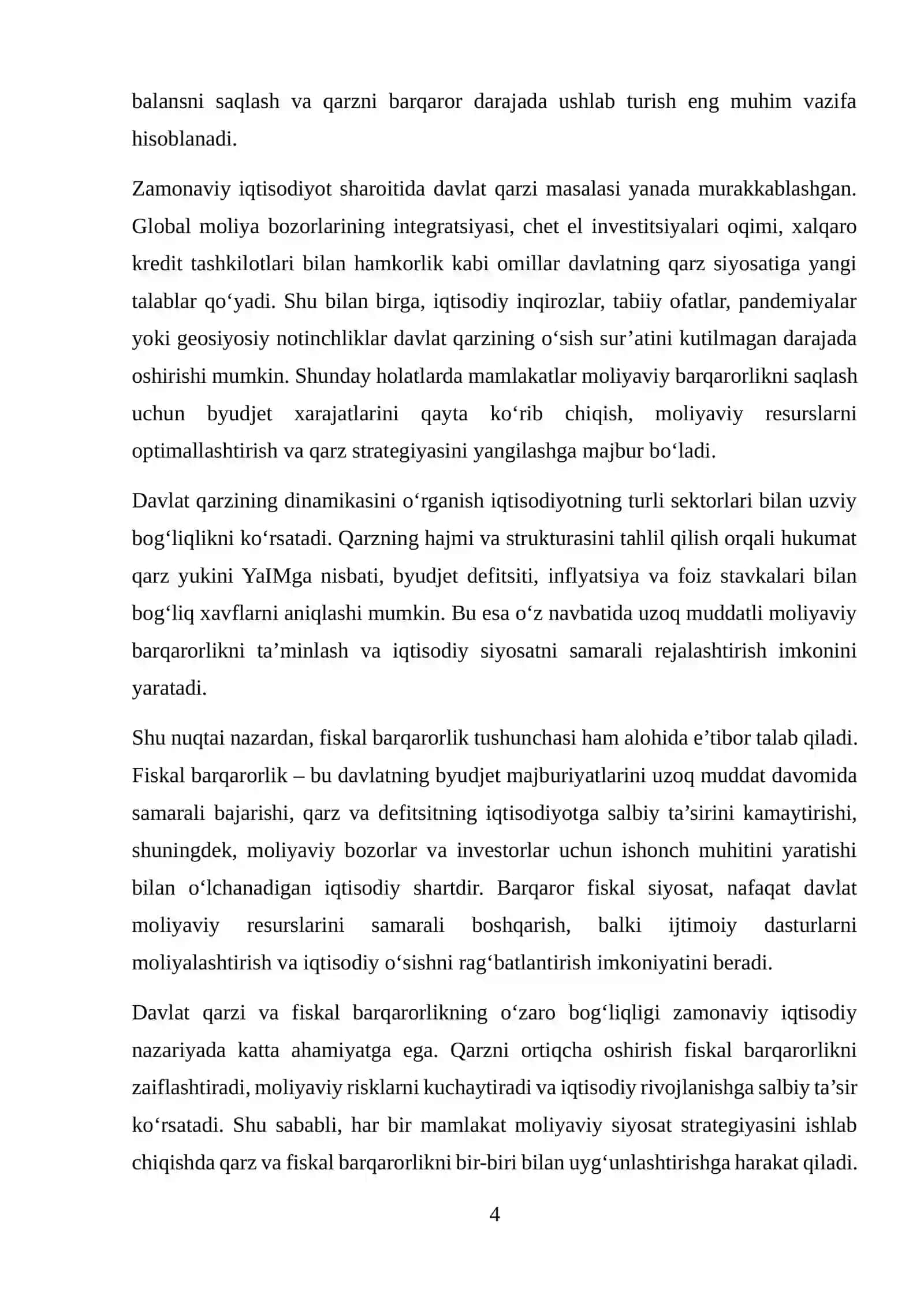 Davlat Qarzi Dinamikasi va Fiskal Barqarorlik Sharti 4