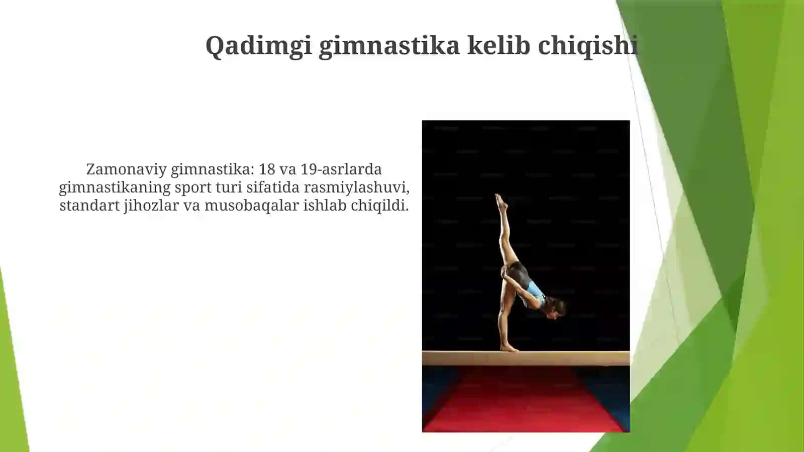 Gimnastikaning qisqacha tarixi va rivojlanishi 4