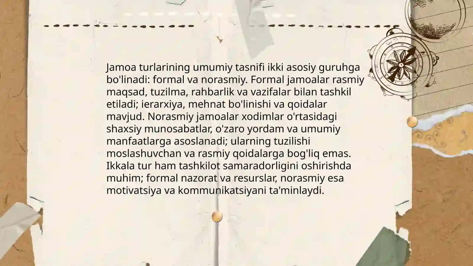 Jamoa turlari va uni tashkil etish metodikasi 4