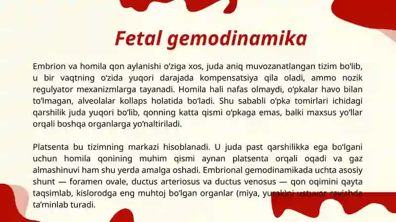 Embrional qon aylanishi. Yurakning embrional rivojlanishi 4