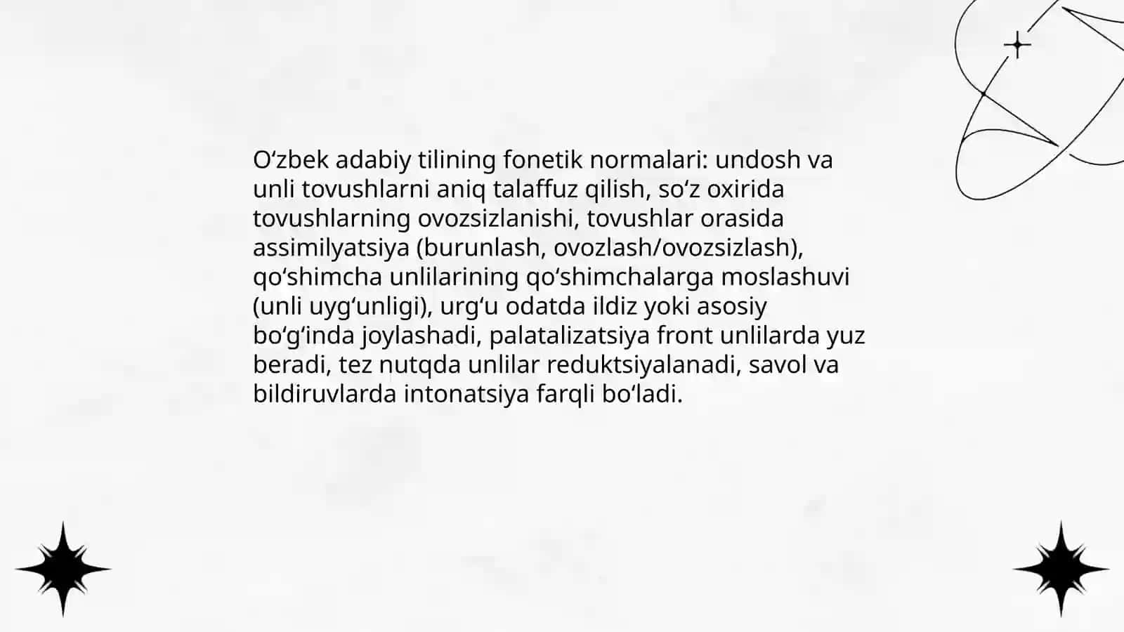 Oʻzbek adabiy tili.  Lison va nutq normalari 4