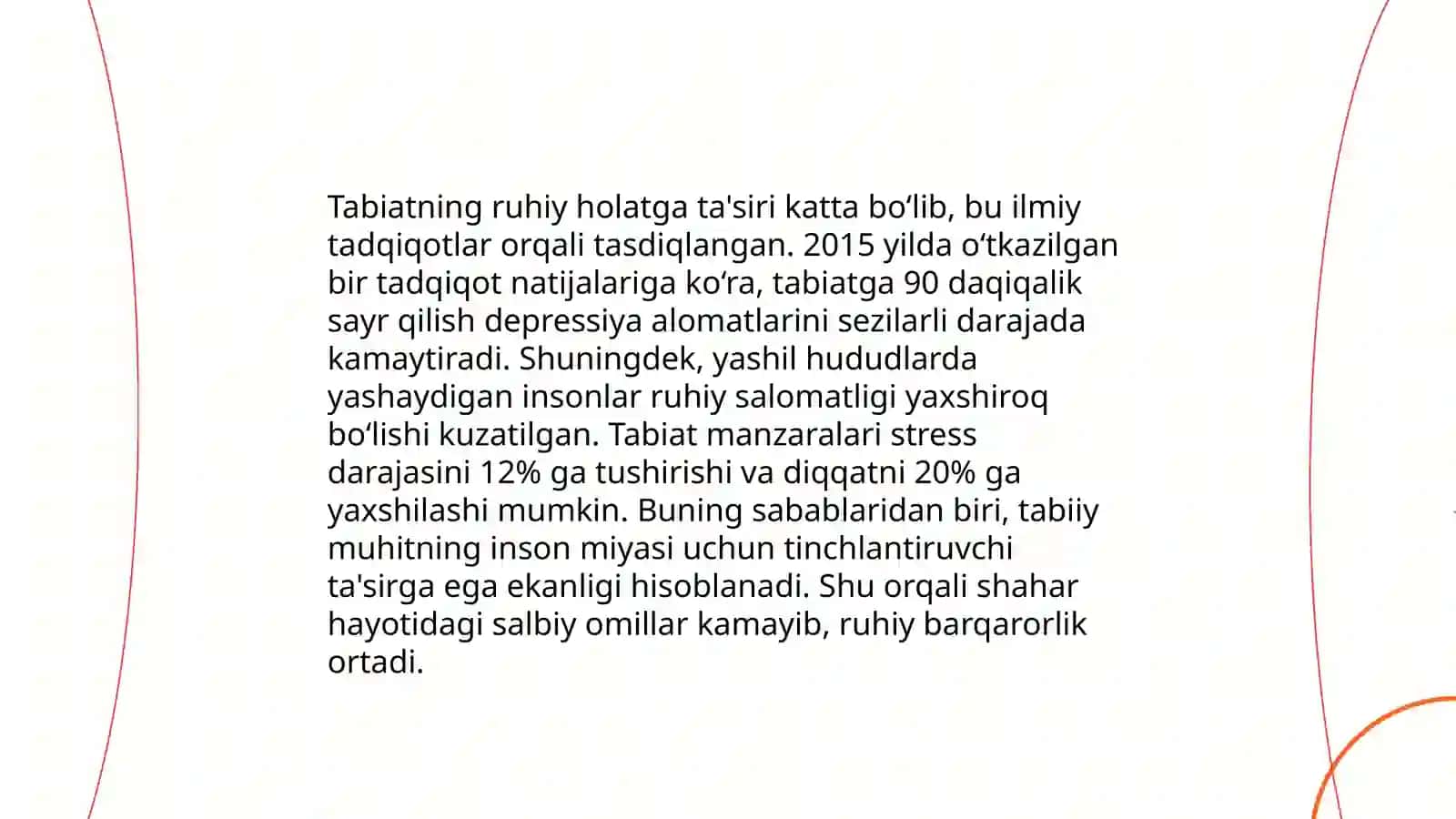 Tabiatning inson hayotidagi o'rni 4