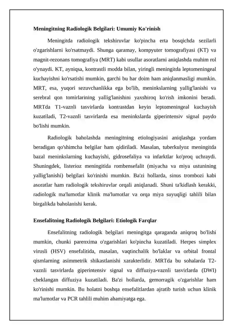 Meningit va Ensefalitning Radiologik Belgilari 4