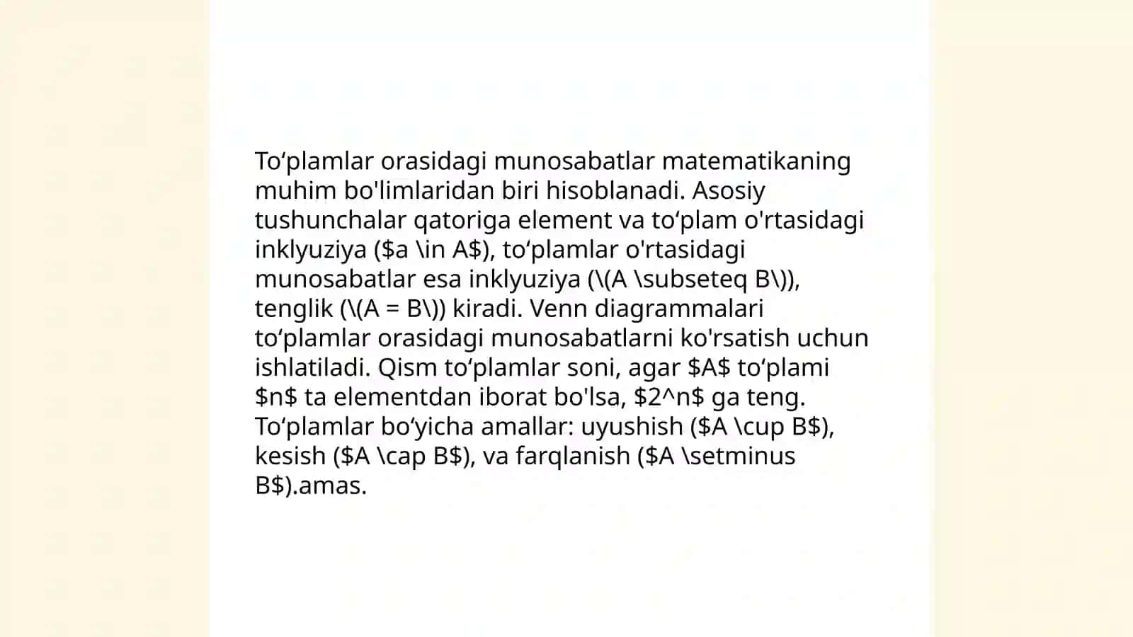 Toʻplamning berilish usullari 4