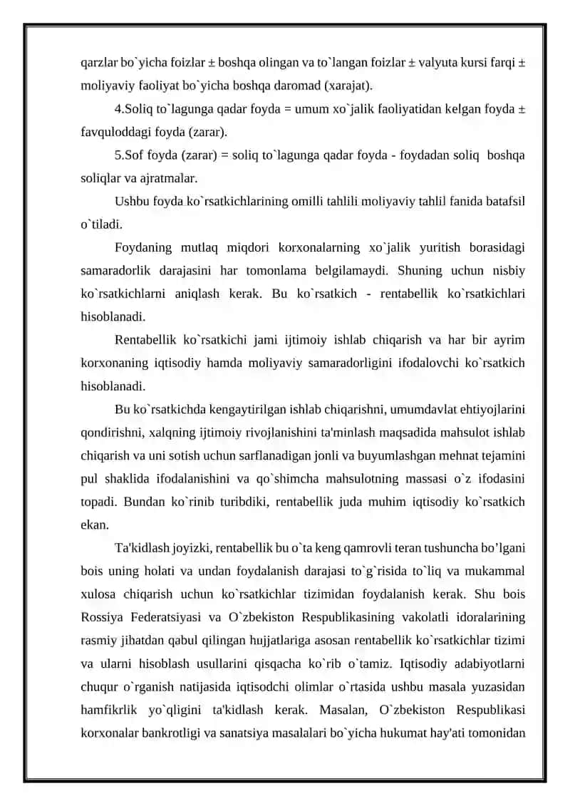 Moliyaviy natijalar va rentabellik 4