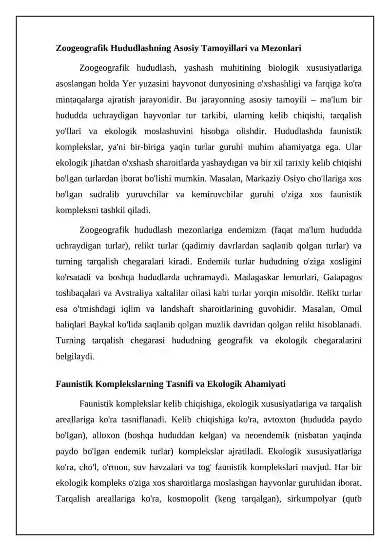 Quruqlik muhitining zoogeografik jihatdan bolinishi 4