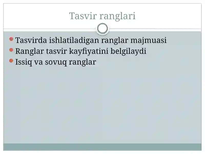 Tasvir Ranglari va Sifatini Boshqarish 4