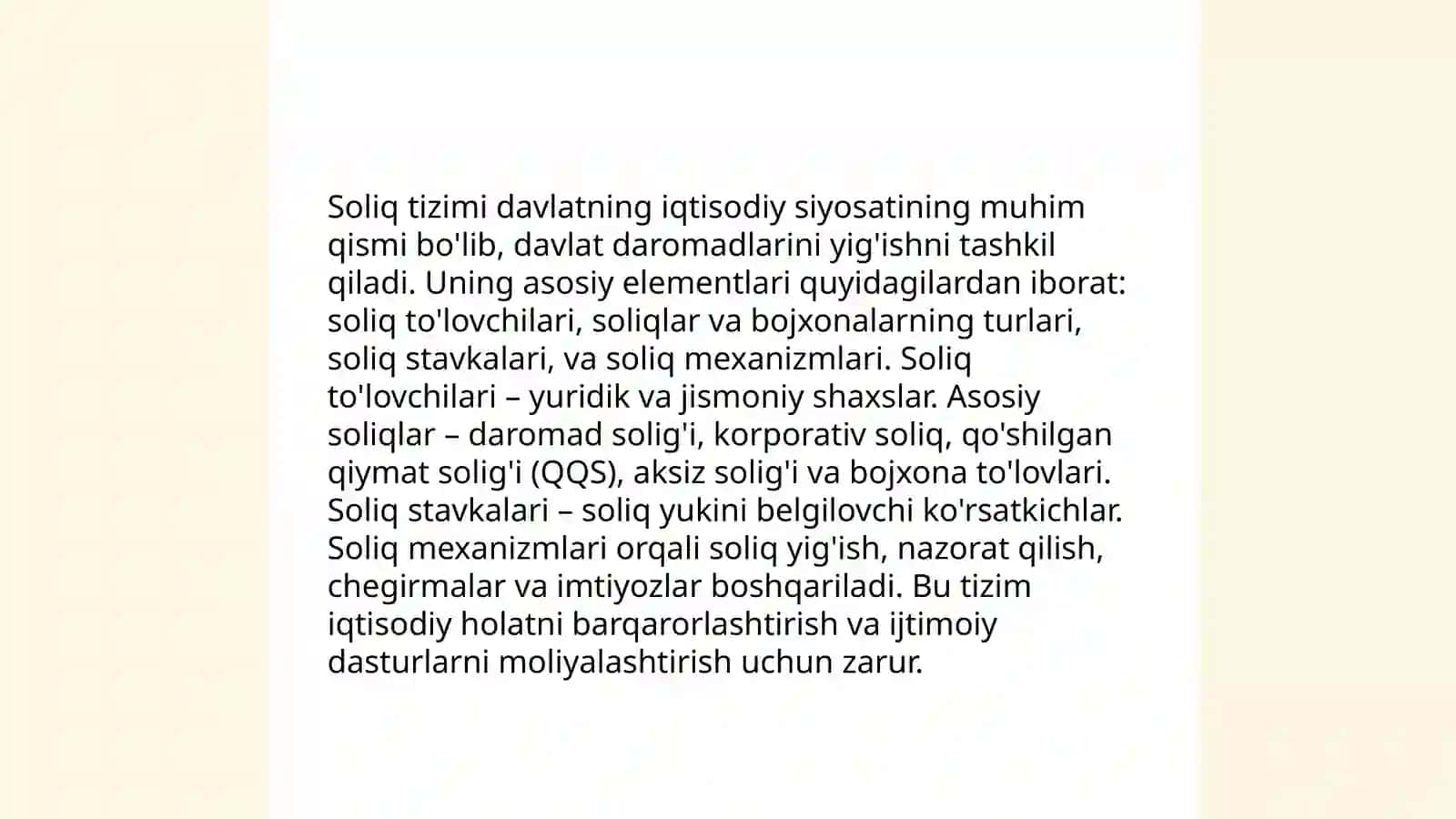 Soliq tamoillari va elementlari 4