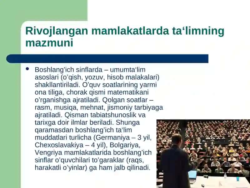 Yevropa mamlakatlarida ta'lim tizimining tuzilishi 4