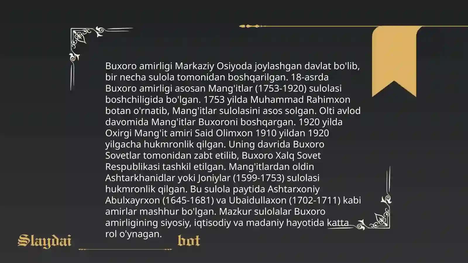 Buxoro Amirligi tarixi 4