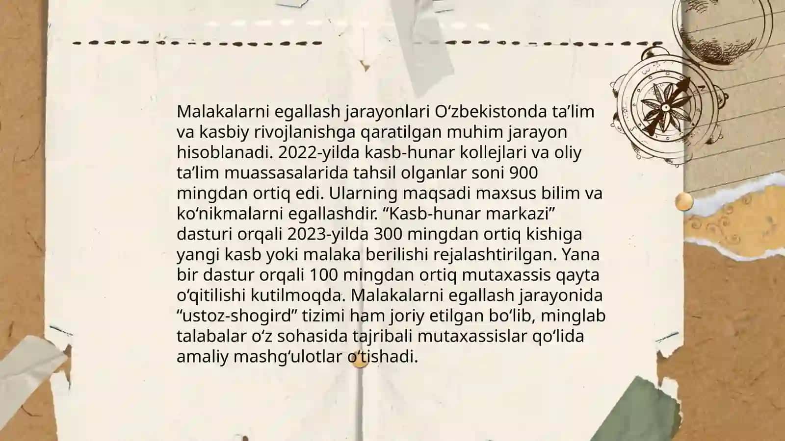Faoliyatning òzlashtrilishi va malakalarni egallash 4
