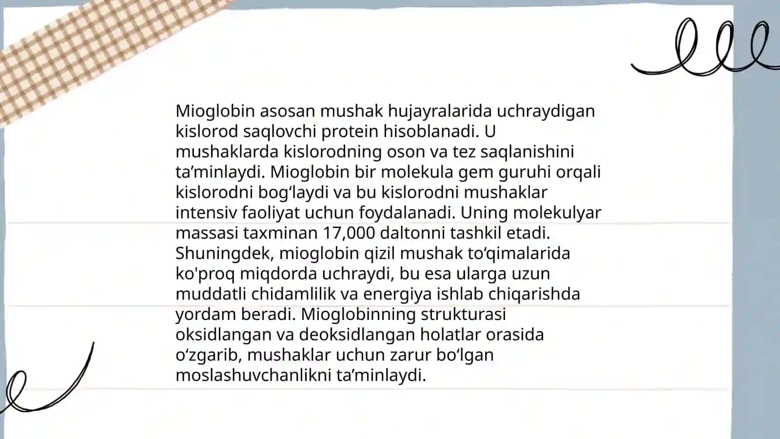 Tibbiykimyo Meoglobin 4