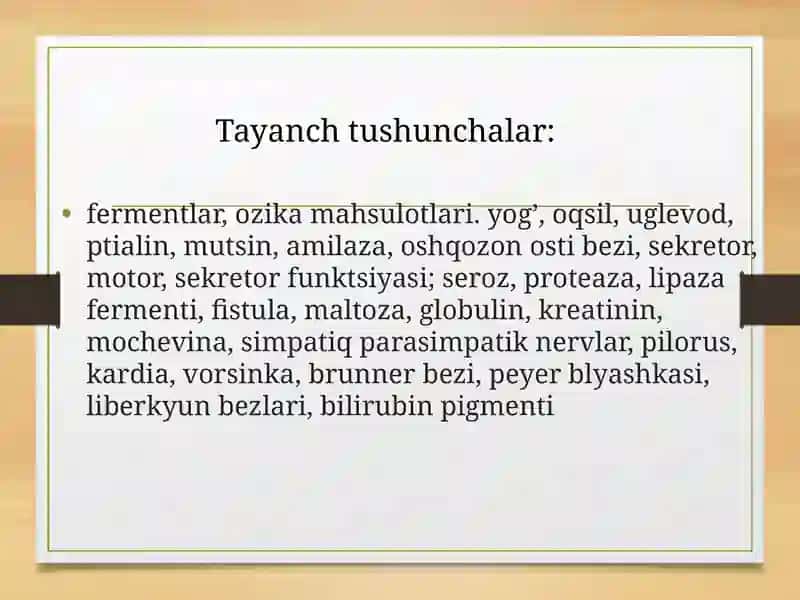 OVQATHAZMQILISH SISTEMASINING FIZIOLOGIYASI 4