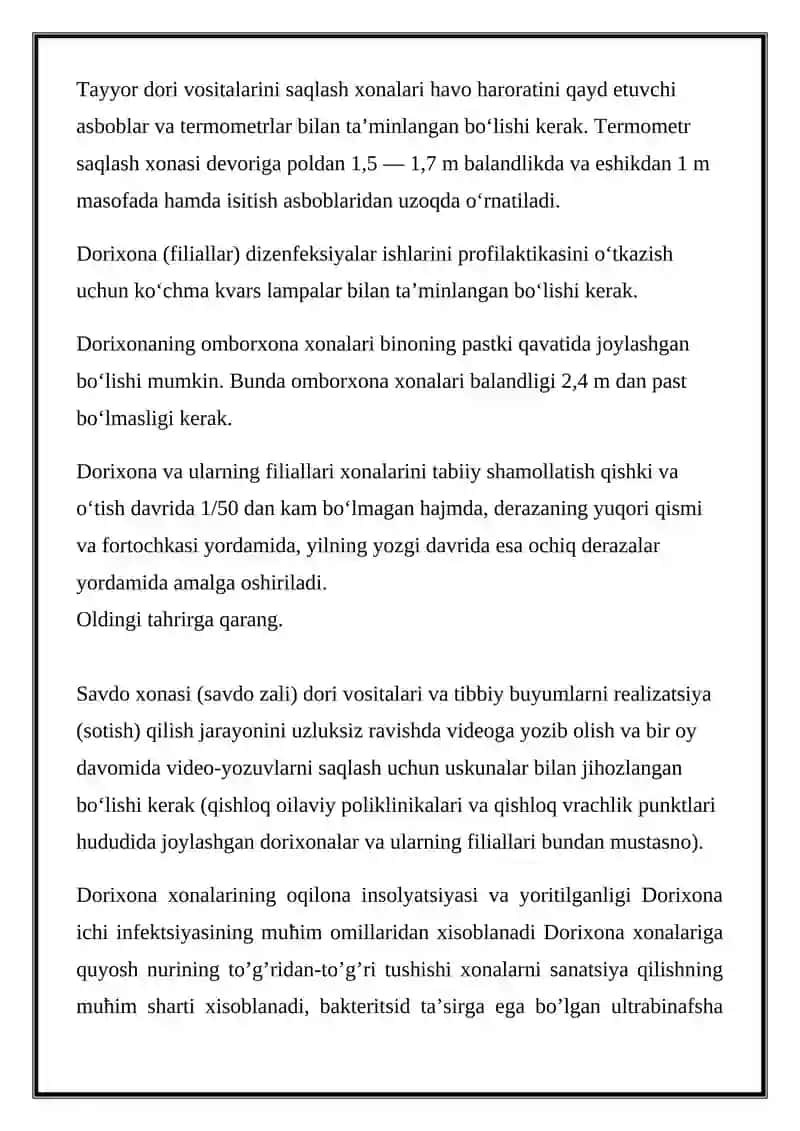 DORIXONA XONALARI MIKROIQLIMINING AHAMIYATI 4