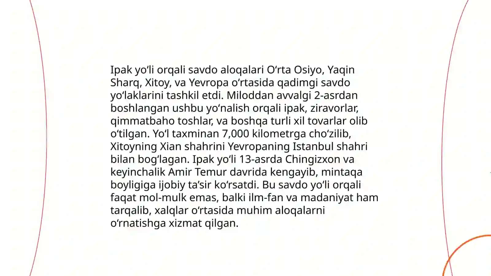 Buyuk Ipak yo‘li -muloqot va hamkorlik yo‘li 4