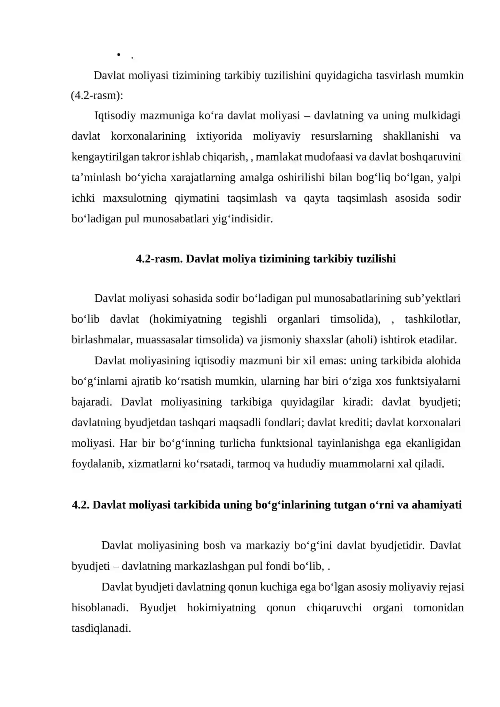 DAVLAT MOLIYASI TIZIMI 4