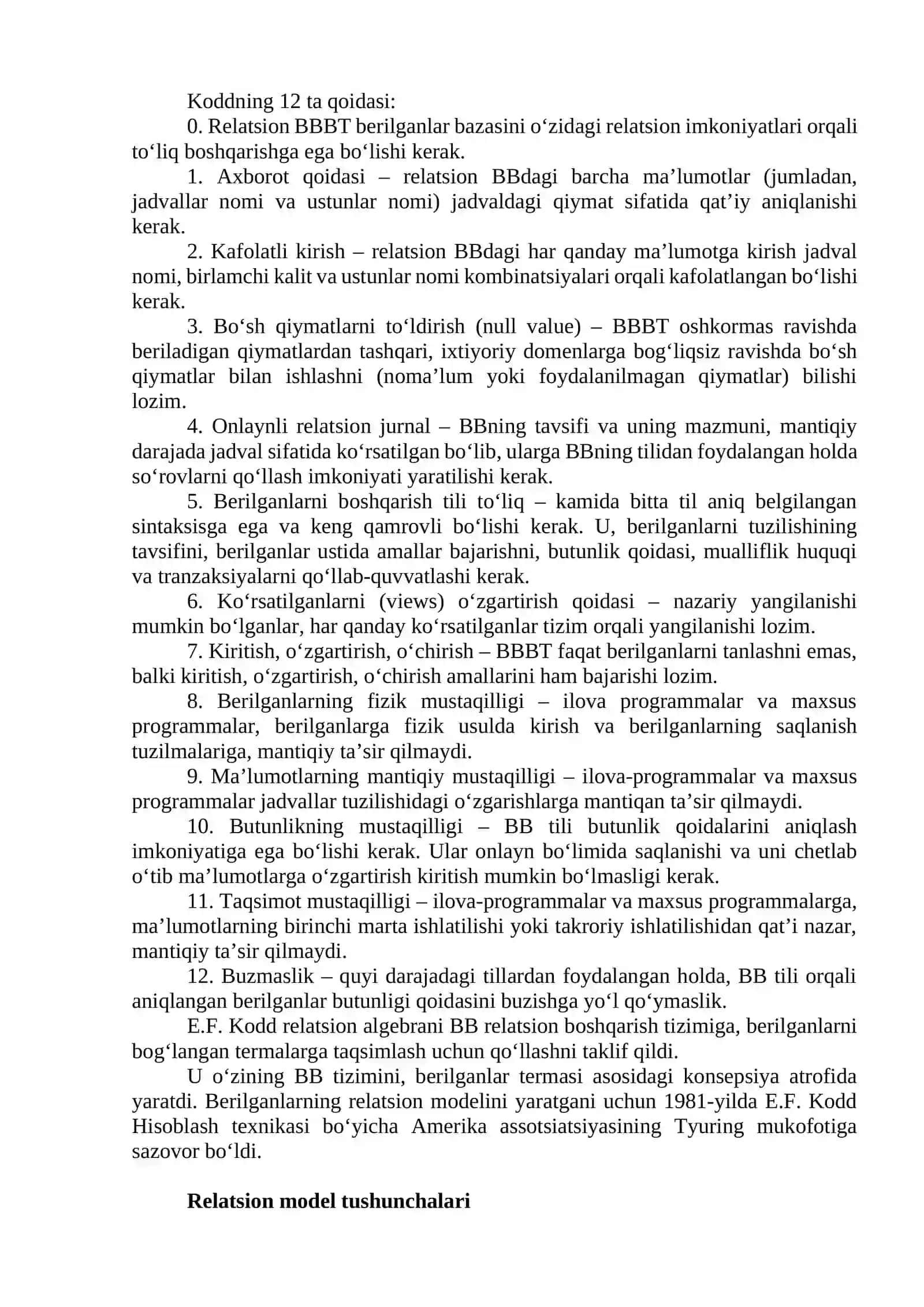 Berilganlar bazasi arxitekturasi 4