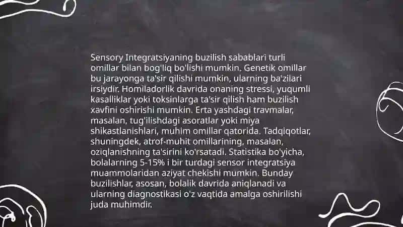 Sensor integratsiyaning buzilishlari. Sensor integratsiya buzilishlarini tashxislash 4