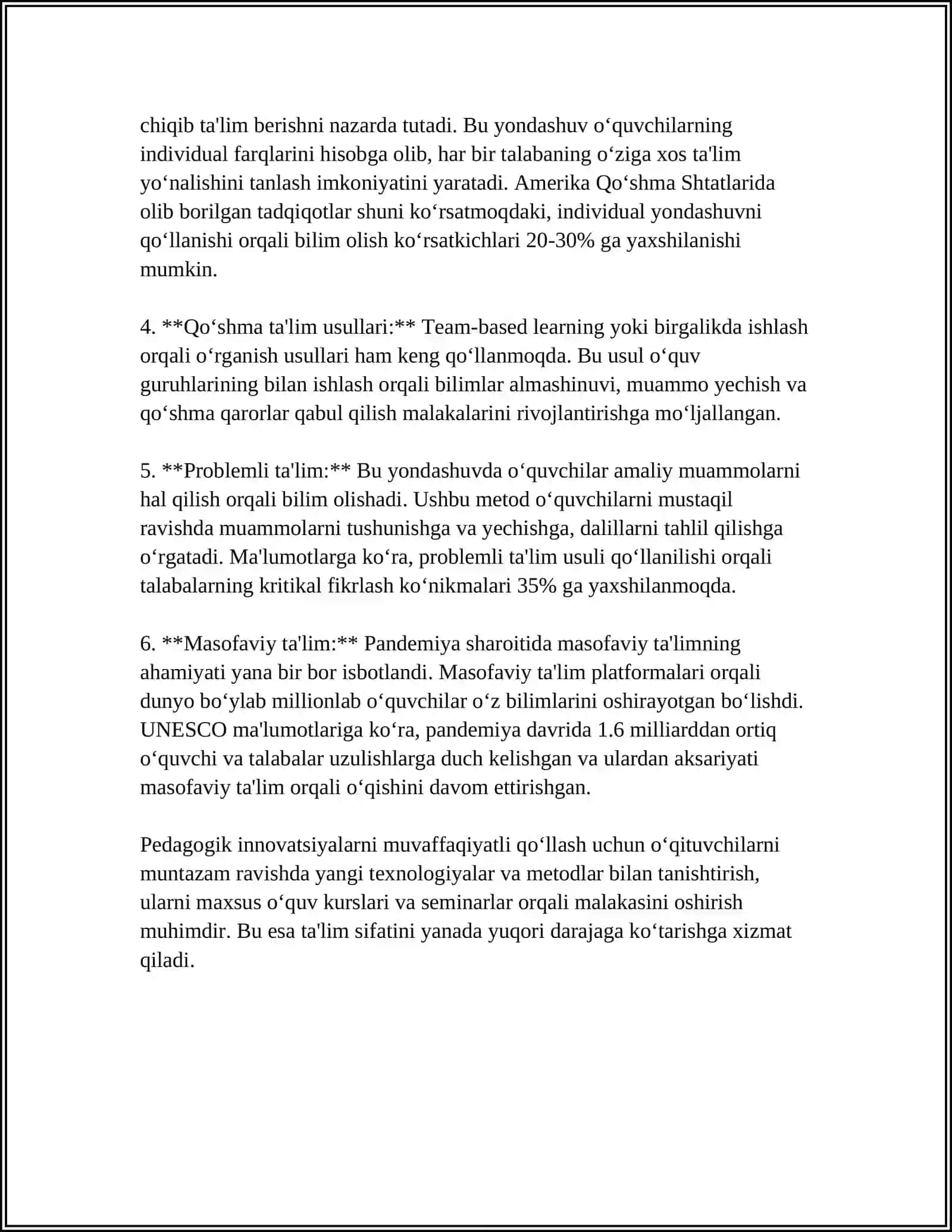 O'QITUVCHINING INNOVATSION FAOLIYATI 4
