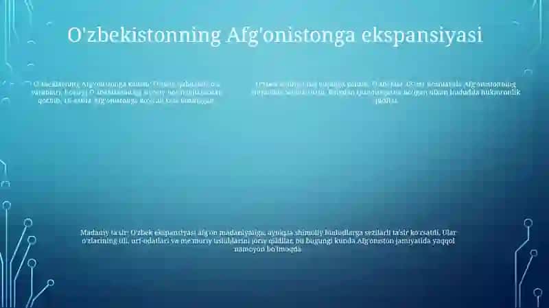 Afĝonistondagi Òzbeklar Tarixi 4