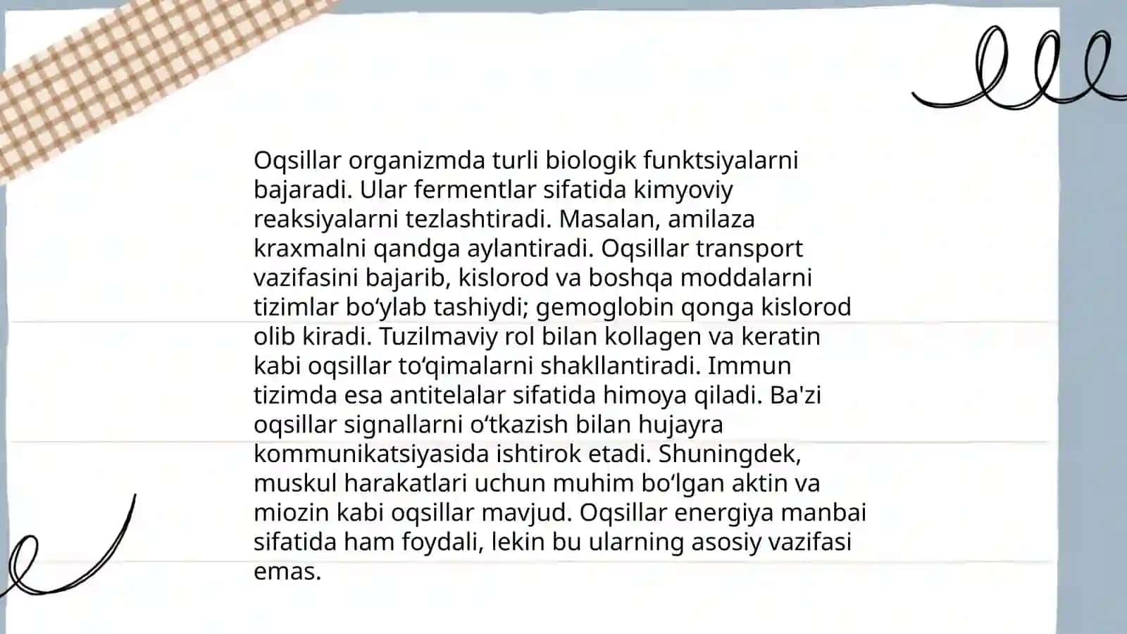 Oqsillar, lipidlar, uglevodlar 4