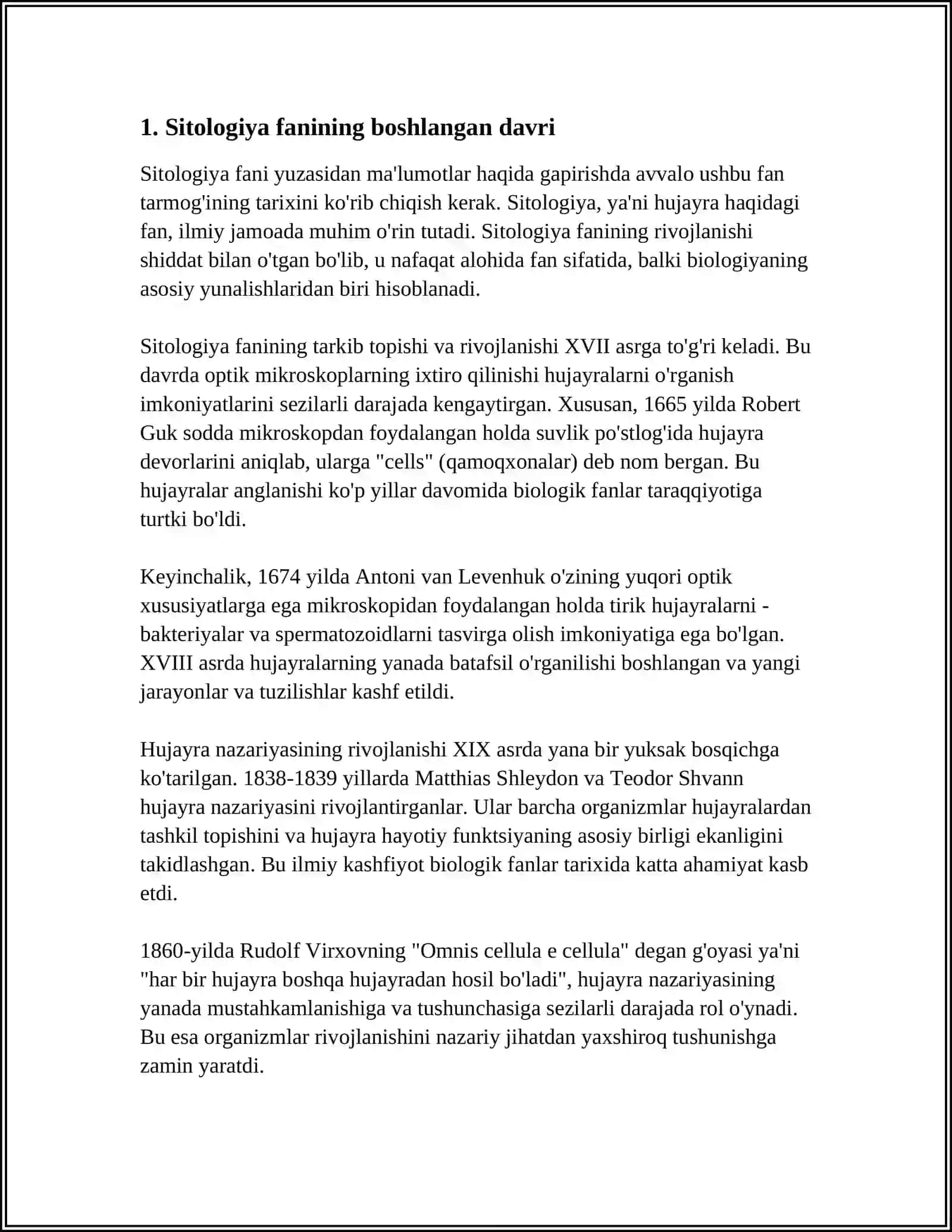 OʻZBEKISTONDA SITOLOGIYA FANINING RIVOJLANISH TARIXI 4