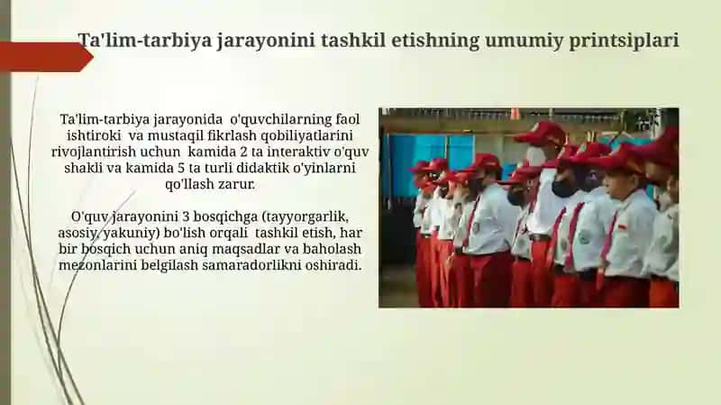 Ta'lim-tarbiyaviy faoliyatni to'g'ri tashkil etish 4